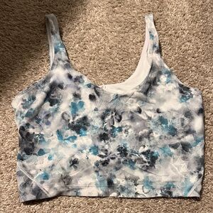 Lululemon Athletica Blue and Gray Crop Top